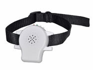 White Remote Pet Training Collar , Ultrasonic Bark Stopper With Customized Audio Commands