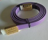 24K Gold Plated Connectors HDMI Flat High Speed Male To Male 1080p HDMI Cables With OEM